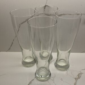 Clear Glass Beer Tumblers Set